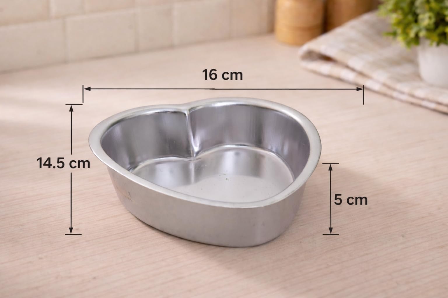 A2S Murti Bakeware Aluminum Baking Heart Shape Cake Pan/Mould - (5 inches) 3