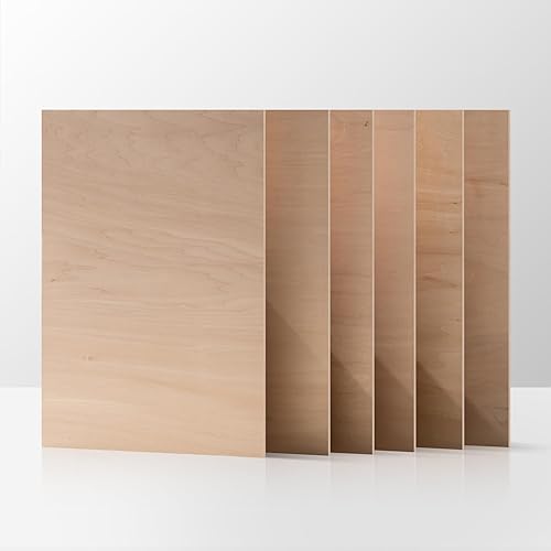 Miniatura 20 de ROBOTIME Paquete de 7 hojas de madera contrachapada de color de doble cara de 1/8" - 12 x 12 x 1/8 pulgadas - Hojas de madera para manualidades de