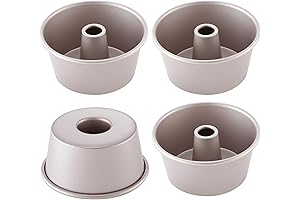 CHEFMADE Non-Stick Mini Angel Food Cake Pans, 4-Piece Set