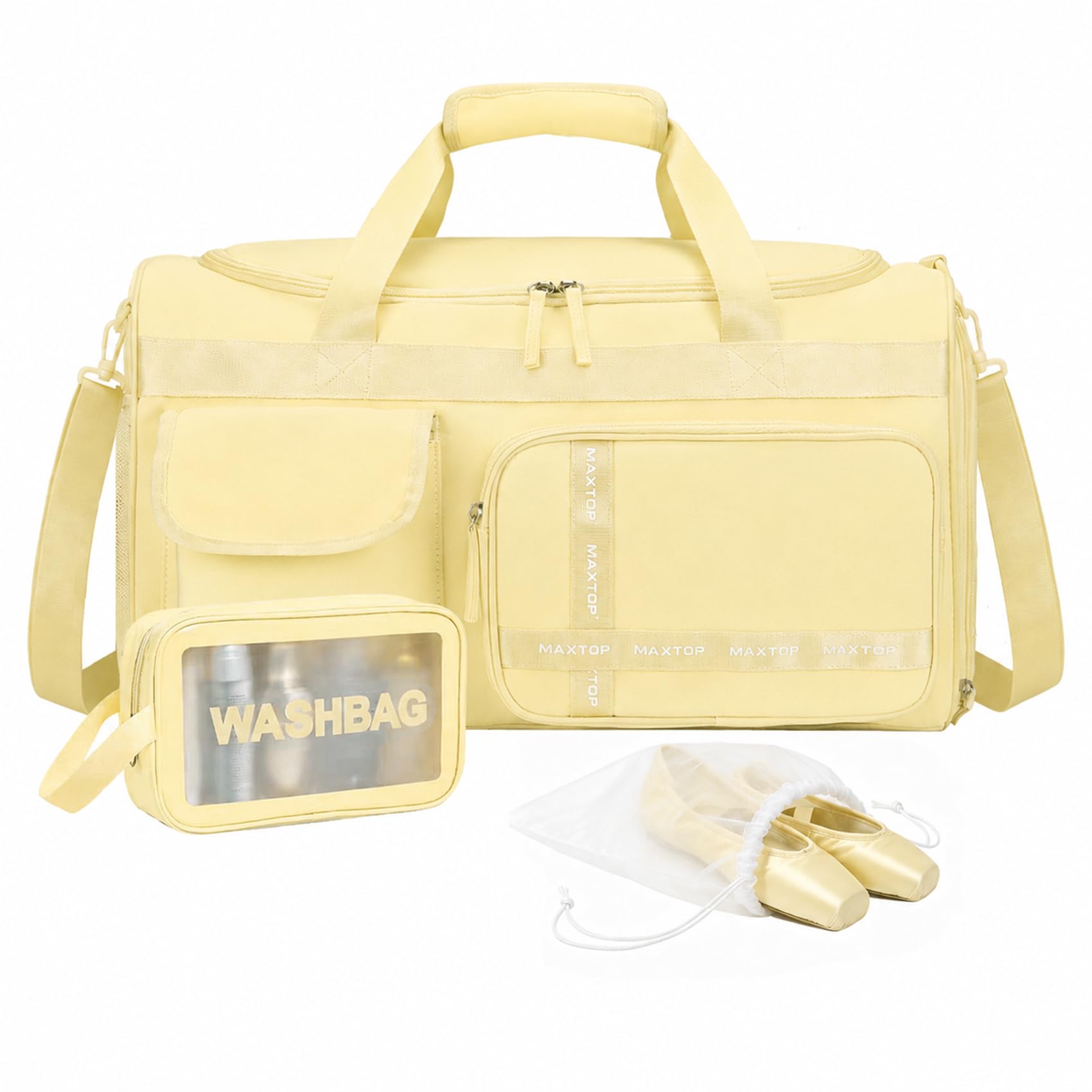MAXTOP Large Gym Bag for Women Men Duffle Bag With Wet Dry Separation