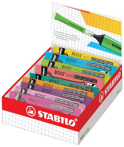 STABILO Recambio de tinta para - Caja con 20 unidades colores surtidos