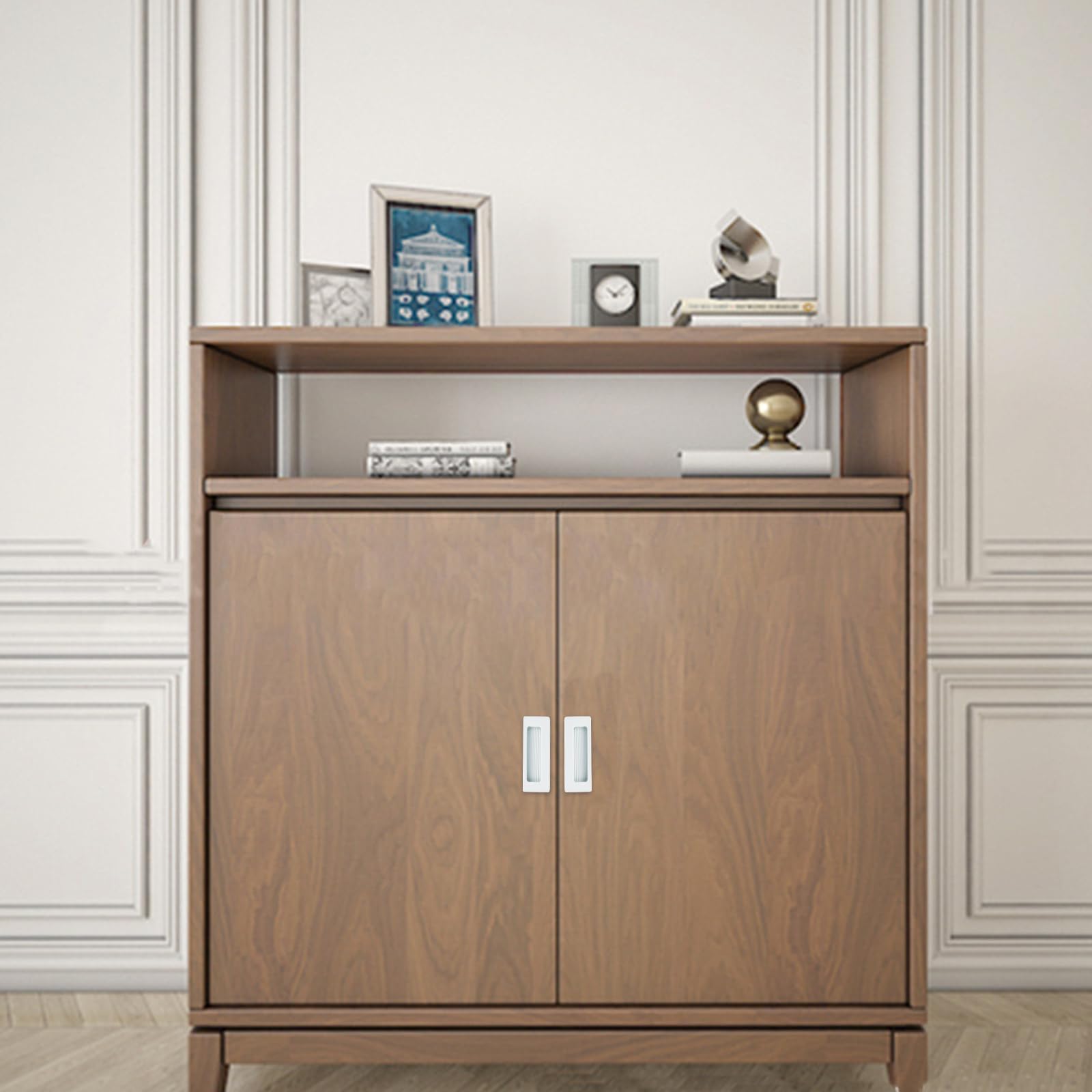 ARMADIO PORTA SCORREVOLE Tascabile Da Incasso Maniglie Rettangolari EUR 24,36 - IT - Foto 2