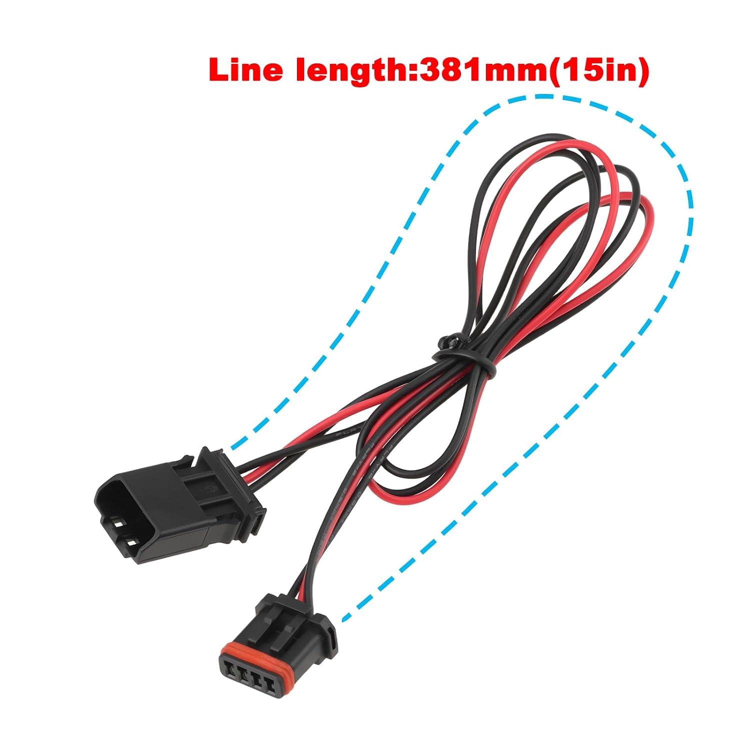 ECSiNG Turn Signal Extension Harness 15 Inch Pair Compatible with Har-Ley Sportster XL 883 1200 2018-2025 Plug and Play