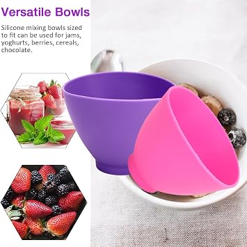 TARSHYRY 1PC Colourful Lab Flexible Alginate Rubber Mixing Bowl with Strong Durability, Reusable Mixing Bowls, Easy to Handle, Food Grade Silicone Material for Plaster