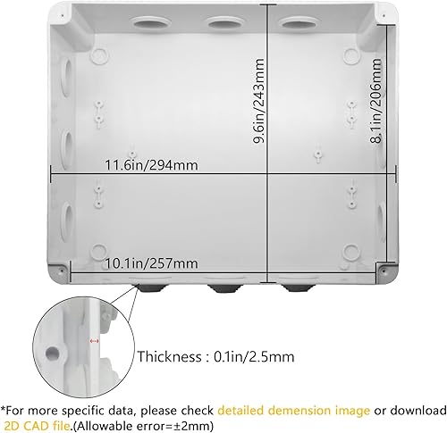 Miniatura 55 de LeMotech Caja de conexiones, plástico ABS IP55 resistente al agua y al polvo, caja eléctrica universal, caja de proyectos para exteriores e
