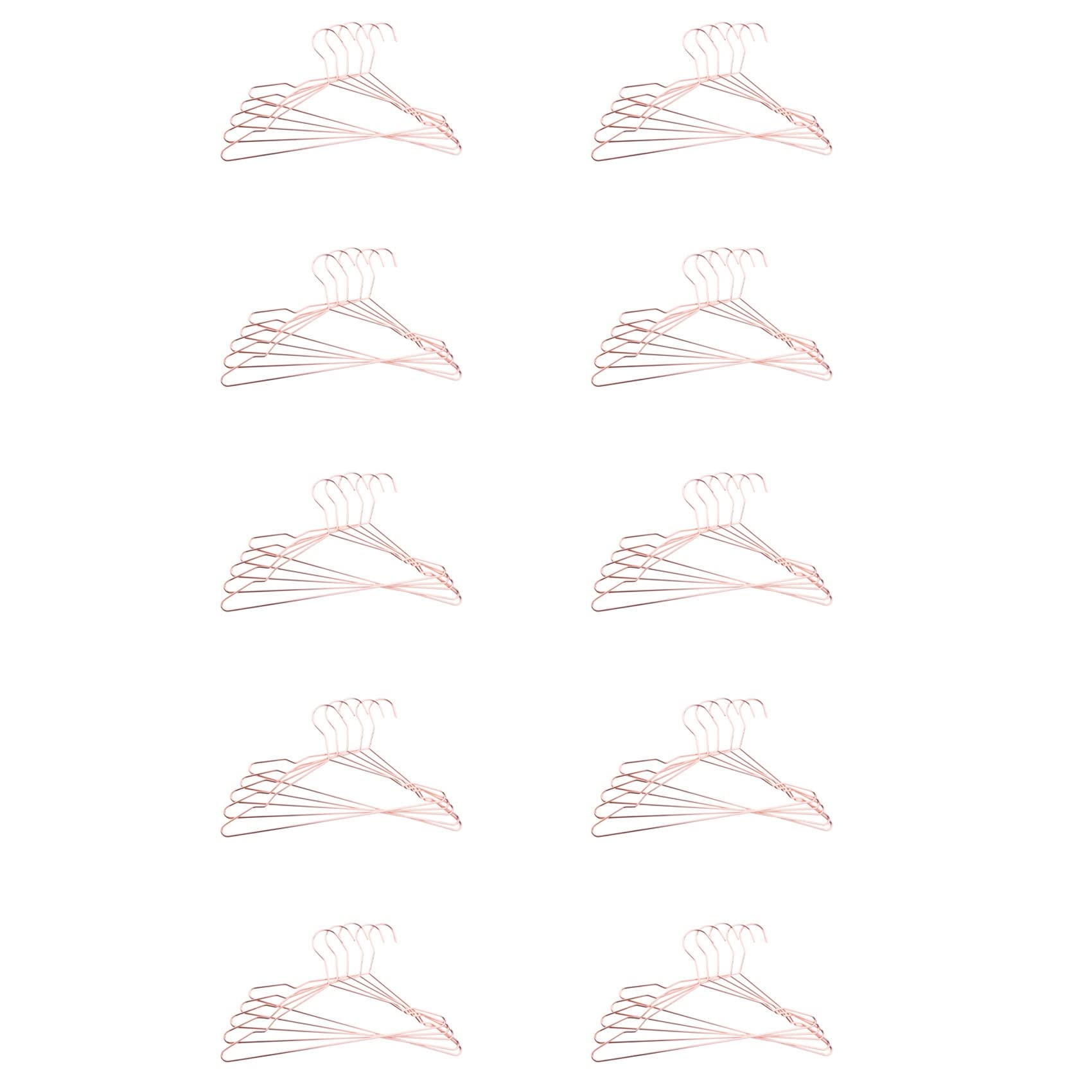 Cintres costumes et robes en or rose de 17 pouces, lot de 50 supports de vêtements premium