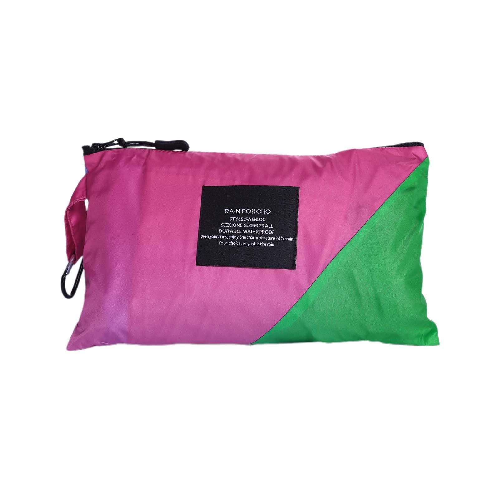 Generisch Poncho de lluvia unisex impermeable con cremallera, ligero