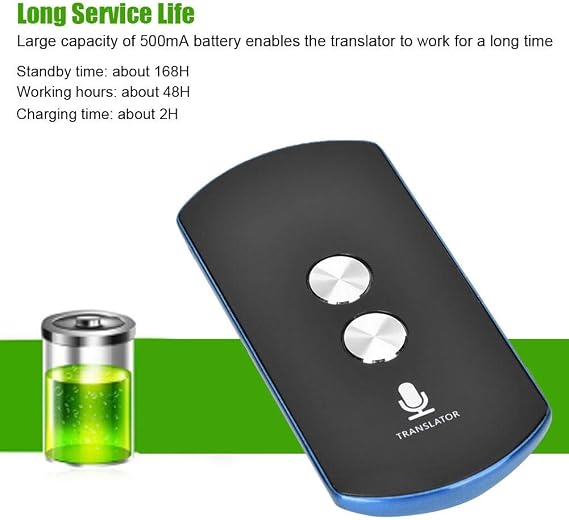 Translator, Two-Way WiFi 42 Languages 2.4 Inch Bluetooth Language Translation Equipment for Travel Business Learning Shopping,Blue needed Efficency needed(Red)