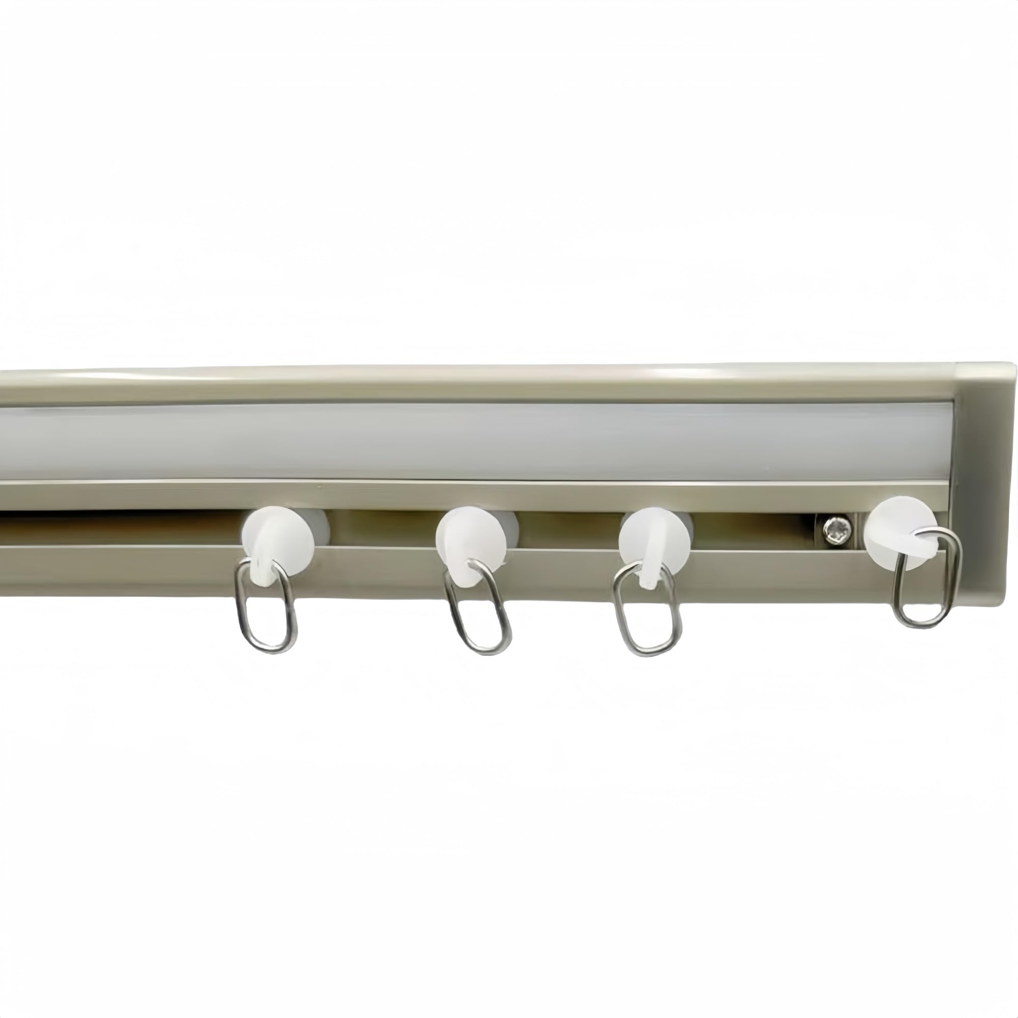 yacoxe Curtain Tracks，Curtain Single Tracks,Aluminium Ceiling Mounted Curtain Tracks Systemwith Roller Hooks, Room DividerCeiling Curtain Track Rail ，for Living Room Bedroom with Roller Hooks(C,1.4m)
