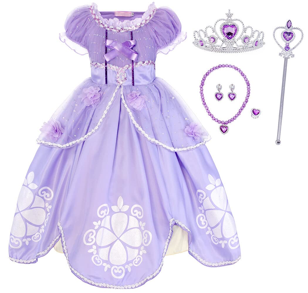 WonderBabe Girls Princess Fairy Tales Costume Halloween Party Dresses Kids Christmas Clothes Child Birthday Carnival Cosplay Dress Up Outfit