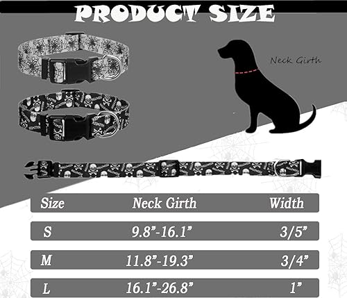 Miniatura 4 de Collar de perro de Halloween para perros grandes, paquete de 2, collar de perro para vacaciones