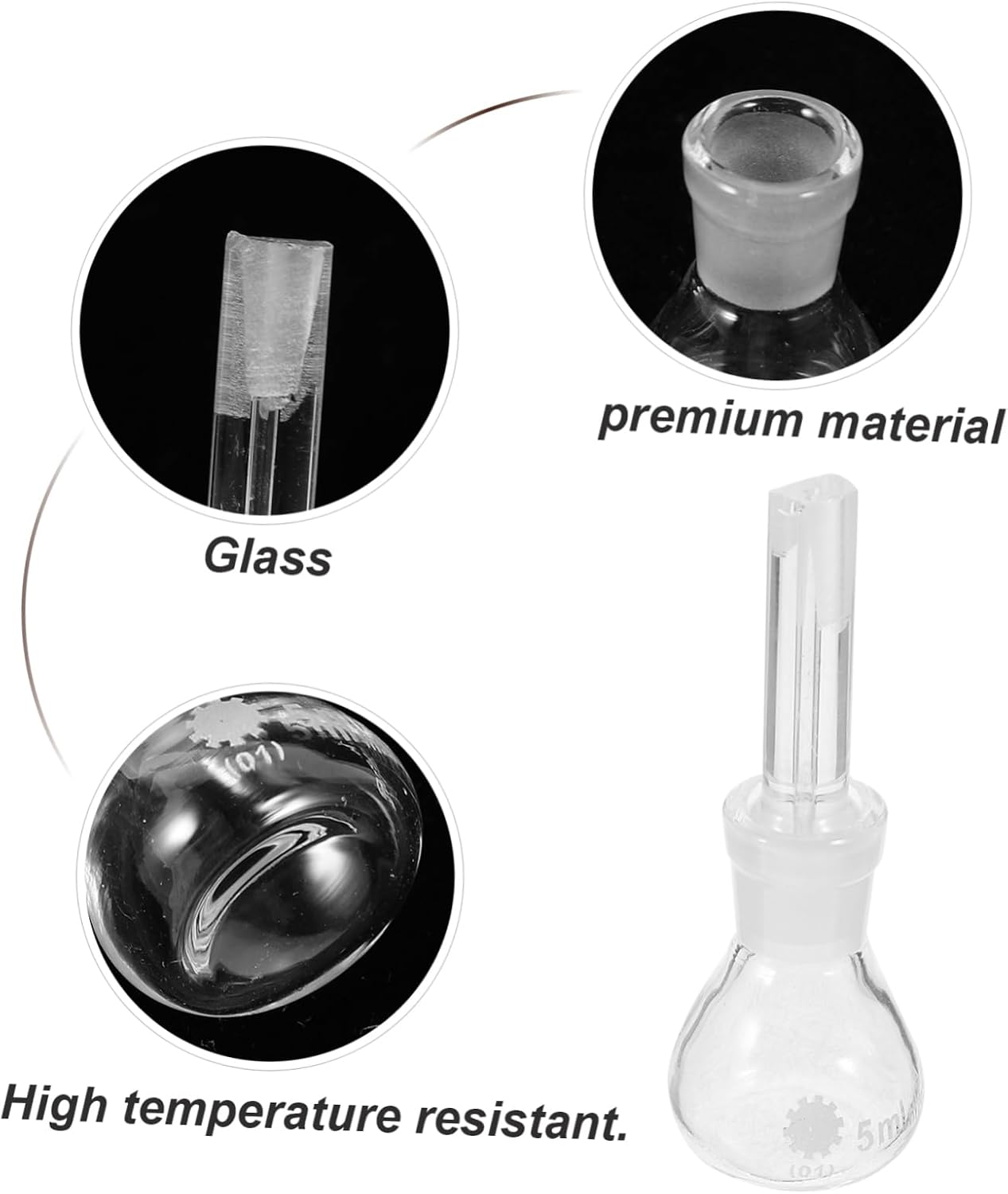 Glass Pycnometer Specific Gravity Bottle for Laboratory Use Empty Reagent Bottle with Perforated Stopper Accurate Density Measurement for Liquids and Powders in Industrial and