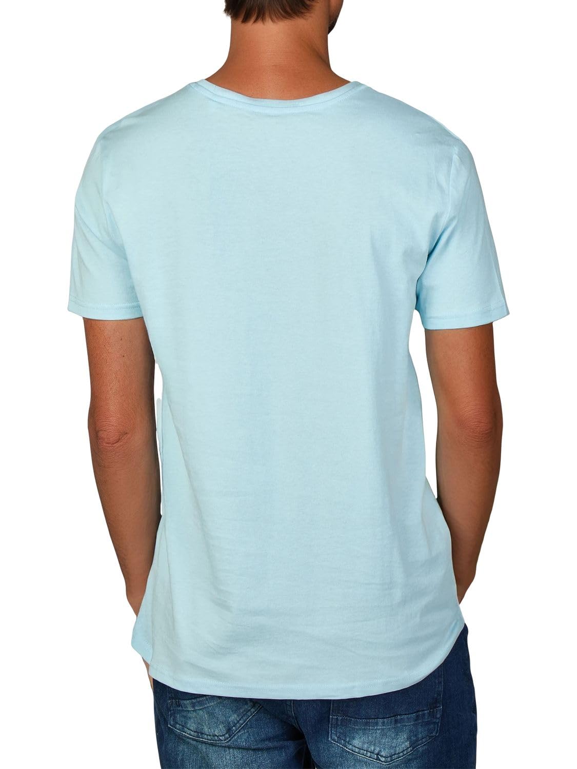 riverso RIVLeon męski T-shirt z okrągłym dekoltem, 4 sztuki, okrągły dekolt, z krótkim rękawem, z nadrukiem, 100% bawełna, regularny krój, zielony, niebieski, biały, szary, czerwony, pomarańczowy, S, M, L, XL, 2XL, 3XL 4XL
