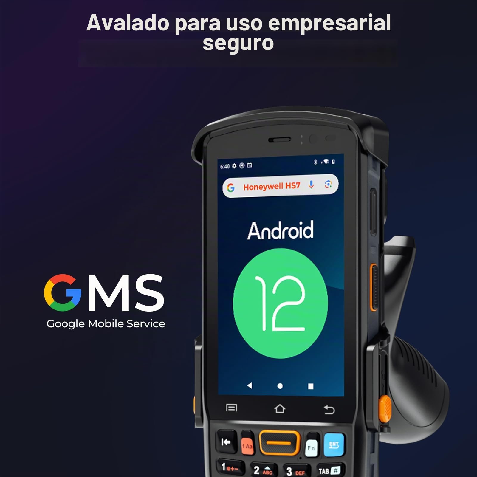 MUNBYN Escáner de Código de Barras Android 082Pro, Android 12, Equipado con Escáner HS7, PDA Portátil con 3GB+32GB, Robusto IP67 para Seguimiento de Inventario