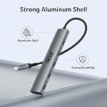 Acer USB C Hub 10Gbps with Type-C PD 100W, Ultra Slim Aluminum 5-in-1 USB-C Splitter with 4*USBC 3.2 Ports for iPhone 17/16 Series, MacBook Pro/Air, iPad, iMac, Chromebook, Galaxy S24/23, etc