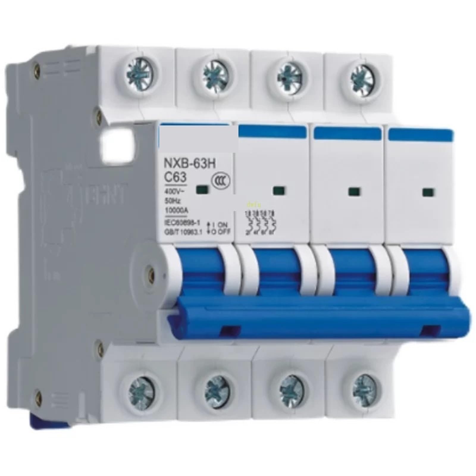 Interruttore di segmento alto NXB-63H 10KA 10000A MCB 1P 2P 3P 4P 10A 16A 20A 25A 32A 40A 63A (1 pezzo)(4P,16A)