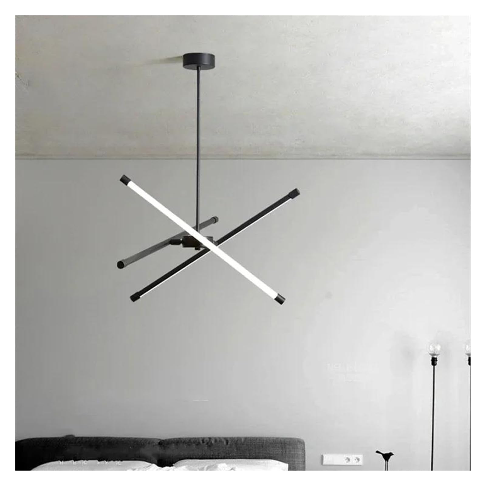 THKSGIV Modern Chandeliers Led Minimalism Iron Hanglamp Chandelier for Living Room Bedroom Nordic Decor LED Indoor Lighting Pendant Lamps(Remote dimming,D90CM)