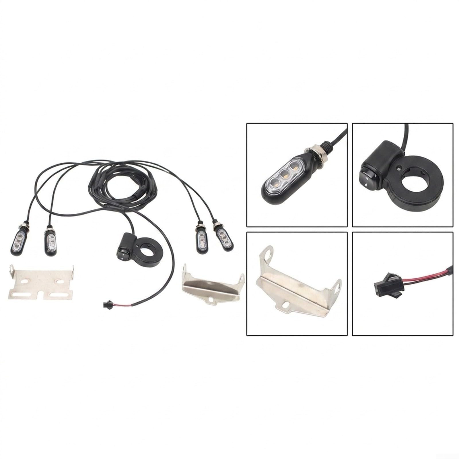 Kit Éclairage Vélo 12V pour avant Arrière pour clignotant Kit
