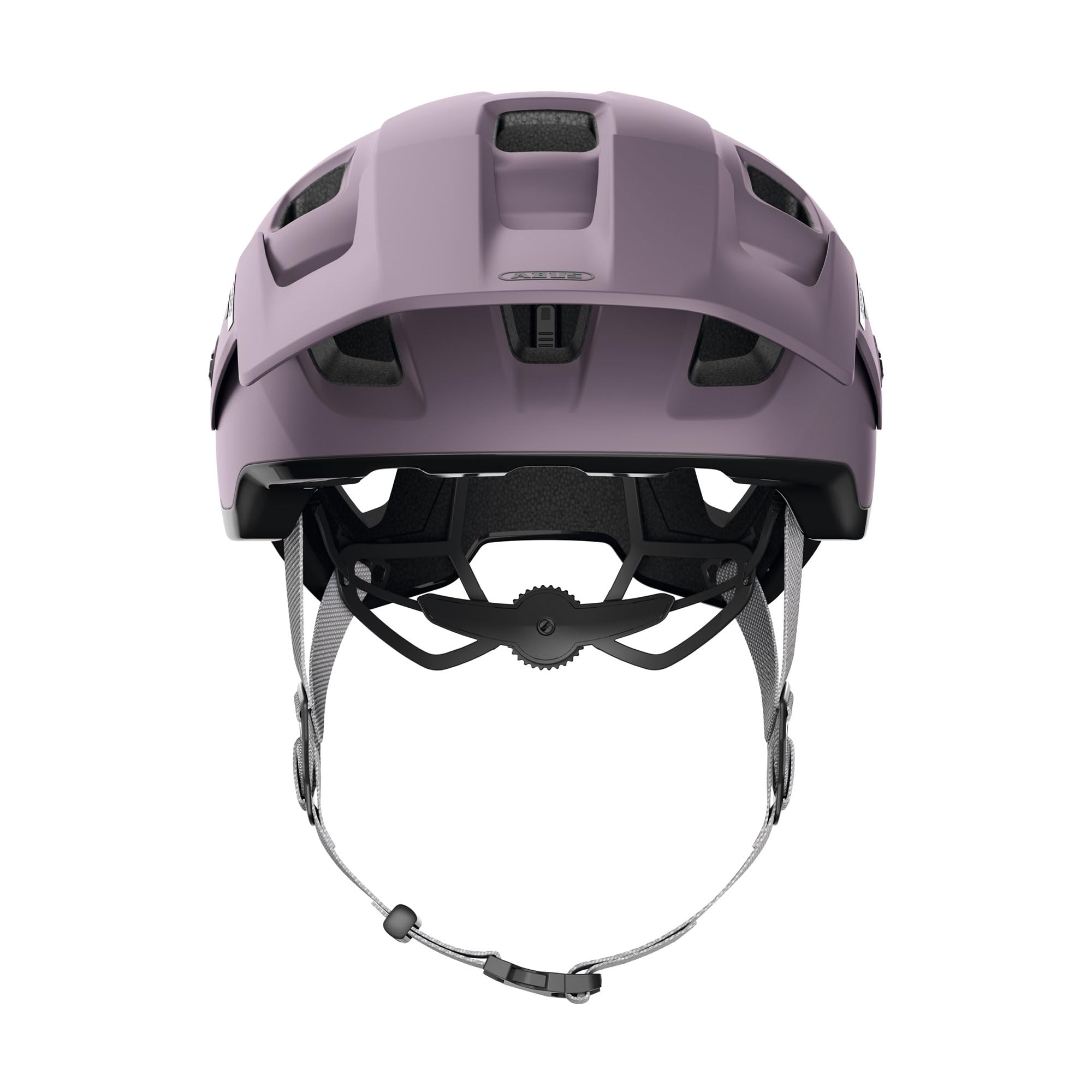 ABUS MTB-Helm MoDrop, Lila, M | In-Mold-Verfahren, Verstellsystem, Goggle-Halterung, Zopf-Öffnung