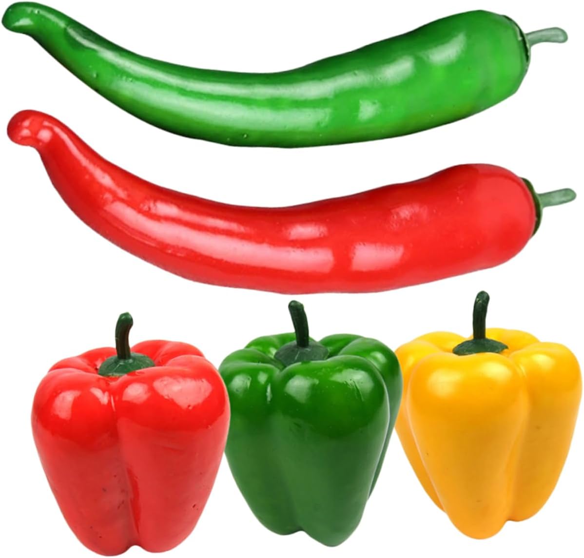 ABOOFAN 15pcs Foams Pepper Model Showcase Supply Artificial Peppers for Home Restaurant Decor