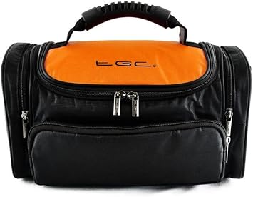 TGC ® Large Camera Case for Fujifilm Instax Mini 8, Mini 90 Plus Accessories (Hot Orange & Black)