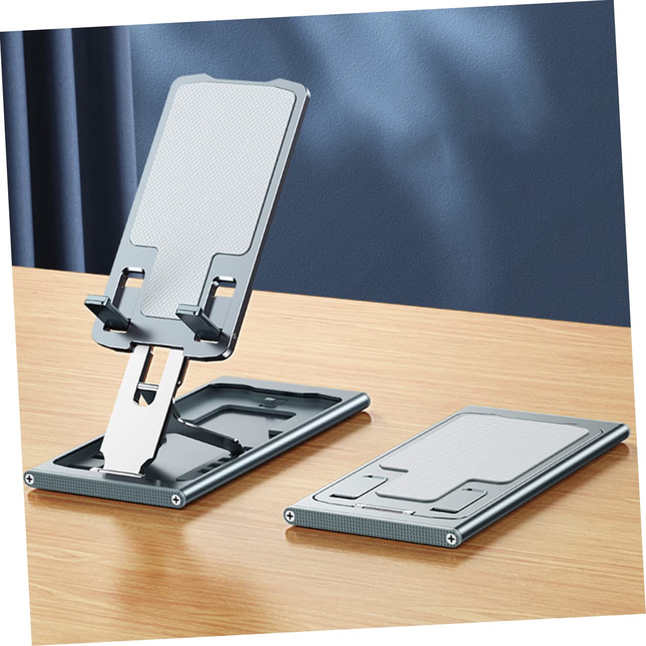 Uonlytech Soporte Plegable para Móvil y Tablet Ajustable y Antideslizante para Streaming y Videollamadas Casa