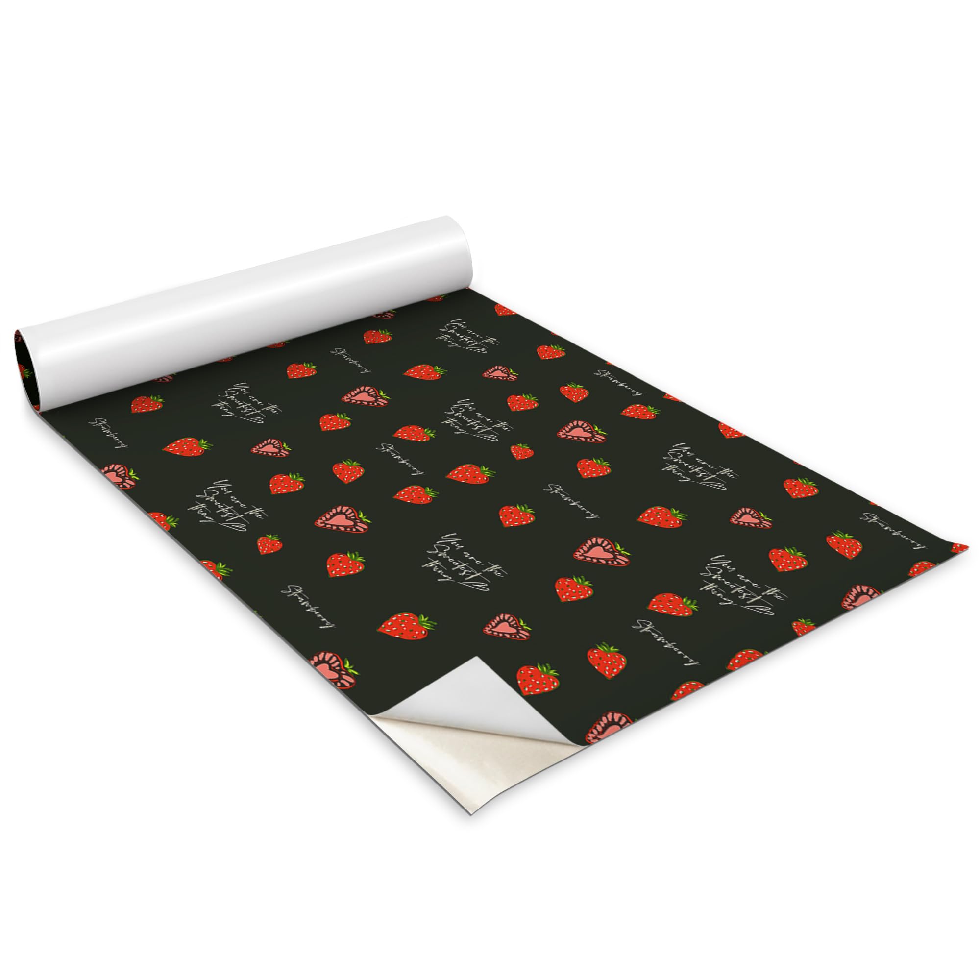 Papel pintado de fresas mate 100x50 cm vinilo autoadhesivo para muebles de cocina