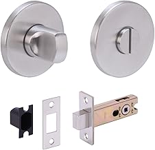 HANDLEZONE® SSS Bathroom Toilet Door Kit - Turn with Blind Release - Satin Stainless Steel - 76mm Bolt with 57mm Backset