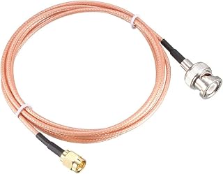 TA-VIGOR RG316 RF Coaxial Cable - 1.22M/4Ft RG316 Coaxial Cable 50 Ohm with BNC Male to SMA Male Connectors, Low Loss BNC Male to SMA Male Coaxial Cable Antenna Radio Extension Jumper Cable