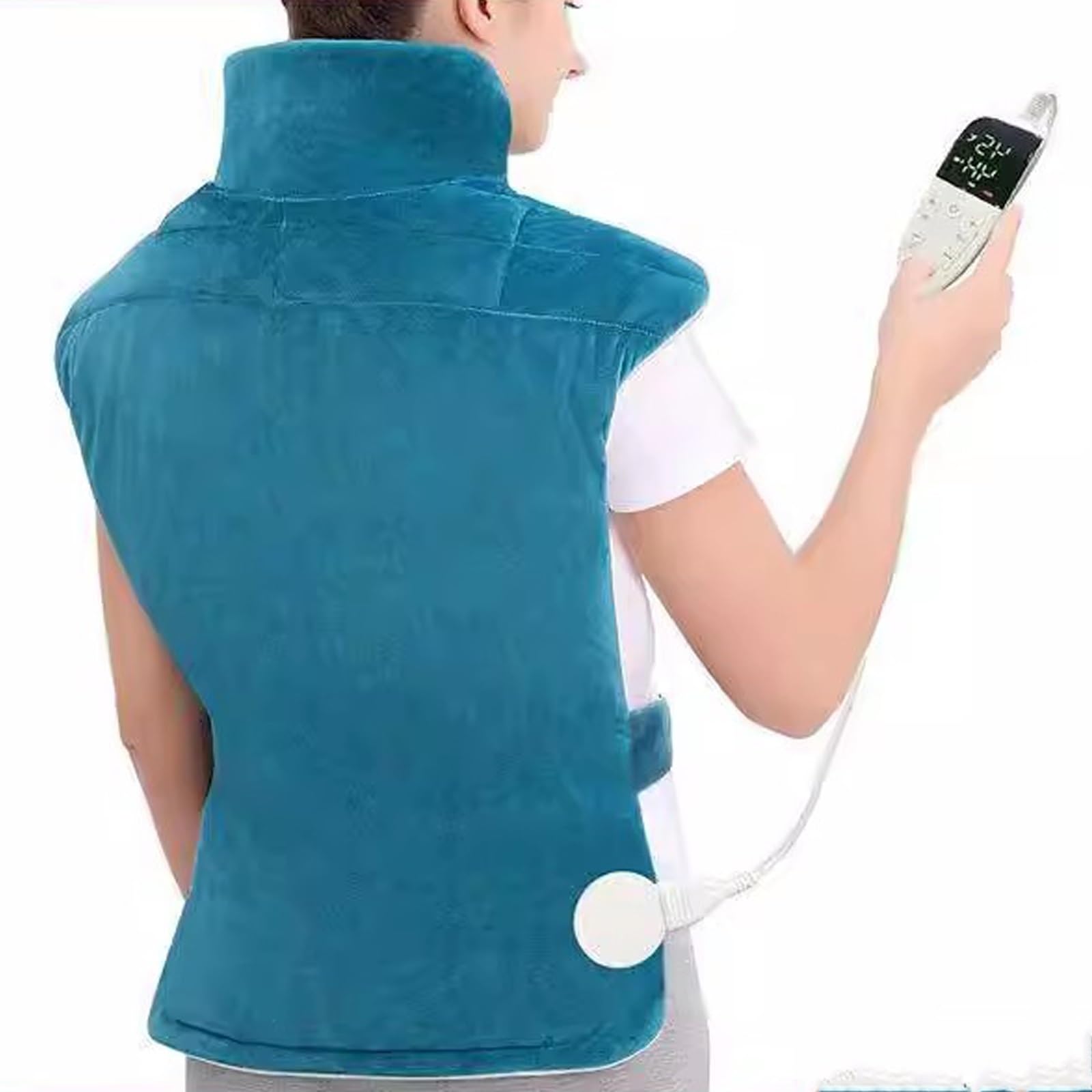 Almohadilla Térmica, Manta Termica de Espalda, Cuello y Hombros con Ajustes de Calor y Temporizadores, Regalos para Mujeres, Hombres, Mamás y Papás