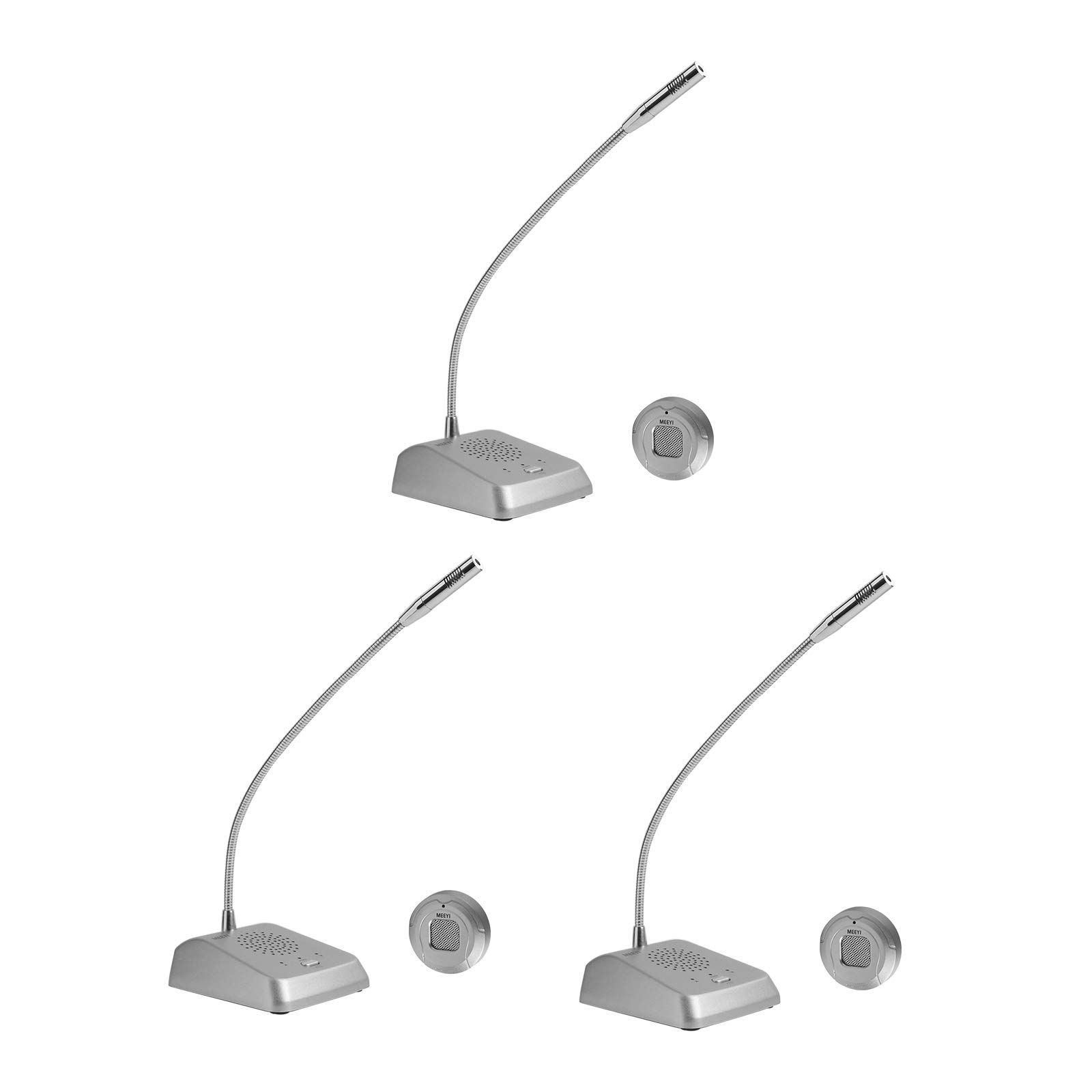 My-e360 (3 Packages) Window Two-Way Intercom Loudspeaker Bank Counter Loudspeaker Glass Speaker System Suitable for Office Restaurant Shop