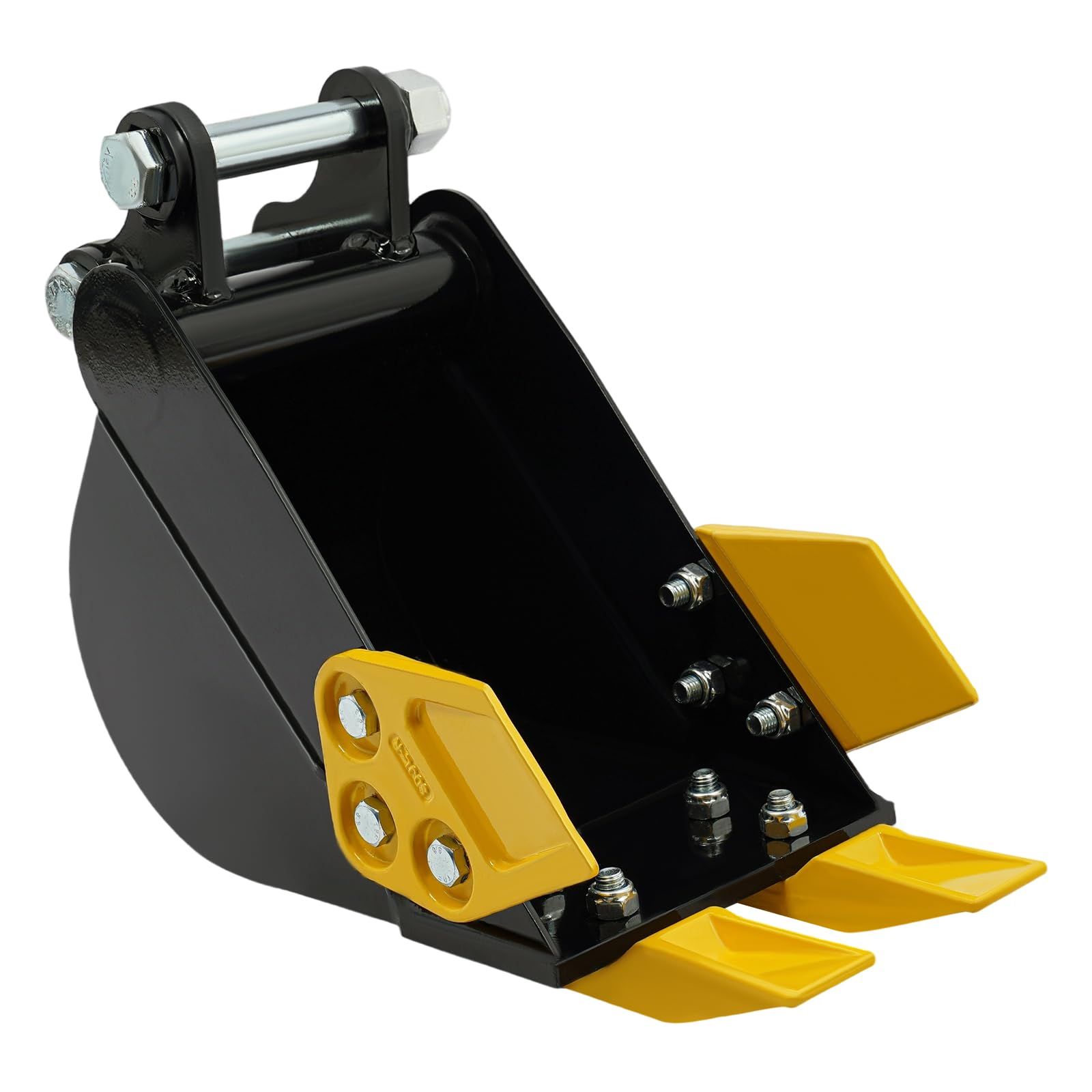 Cuillère d'excavatrice de 20 cm pour mini pelleteuse, en métal, pour mini pelleteuse de 0,8 à 1,8 t, pour creuser le sol, les travaux de paysage (noir, 20 cm)