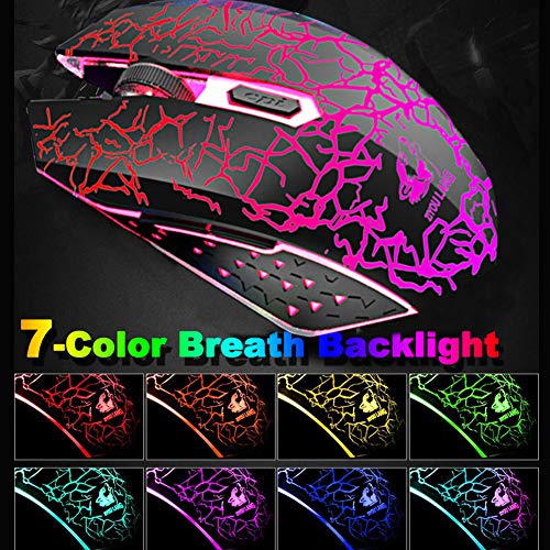 Pack Clavier Souris sans Fil Rechargeable avec Rétroéclairage Rainbow