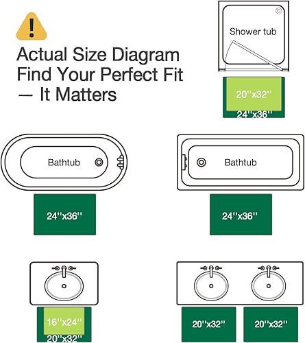 Miniatura 2 de LUMI Tapetes para baño, tapetes de baño de felpilla suave antideslizante, absorbentes, de secado rápido, lavables a máquina, tapetes de baño para