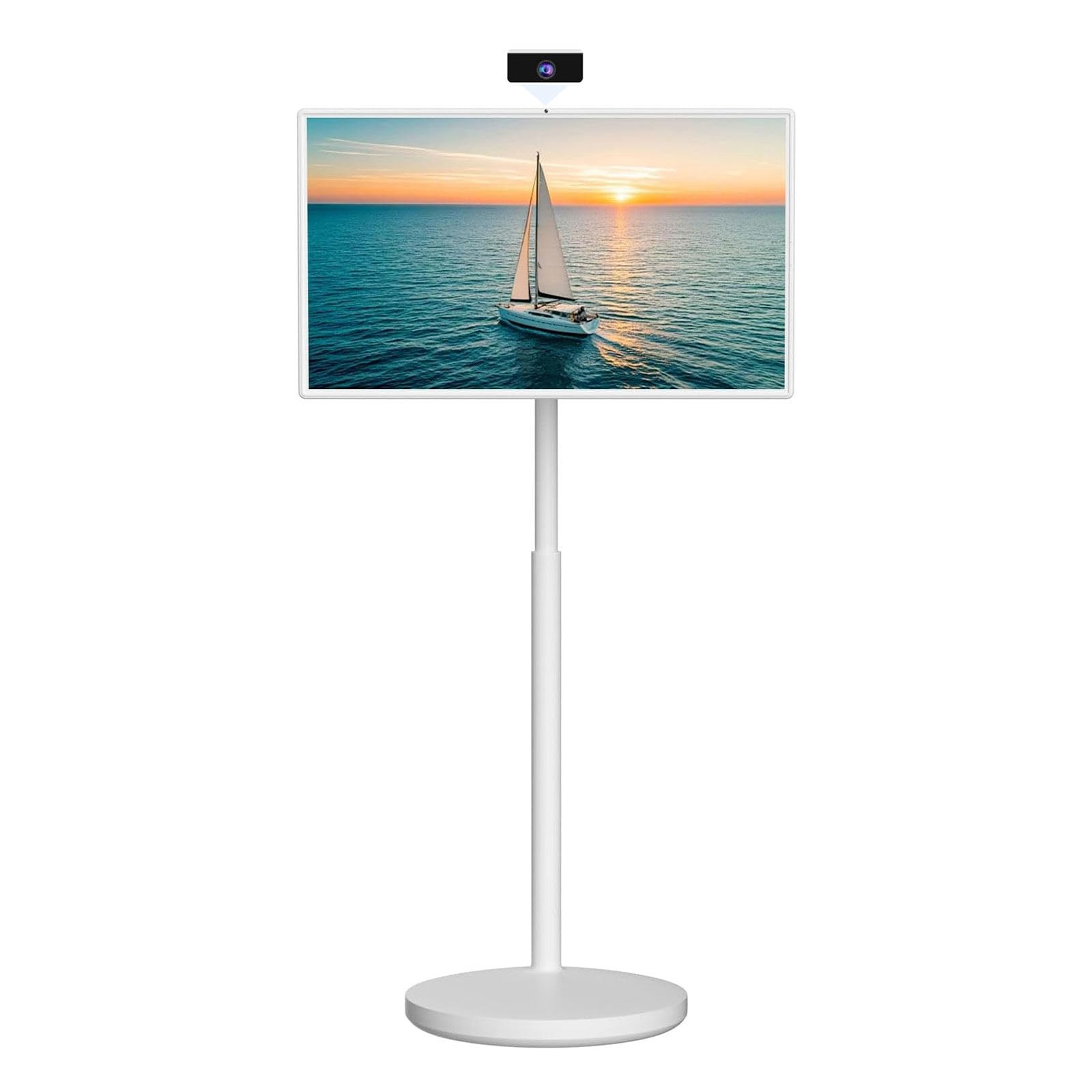 Téléviseur intelligent portable 32 pouces sur roulettes 32in-8+256G-white