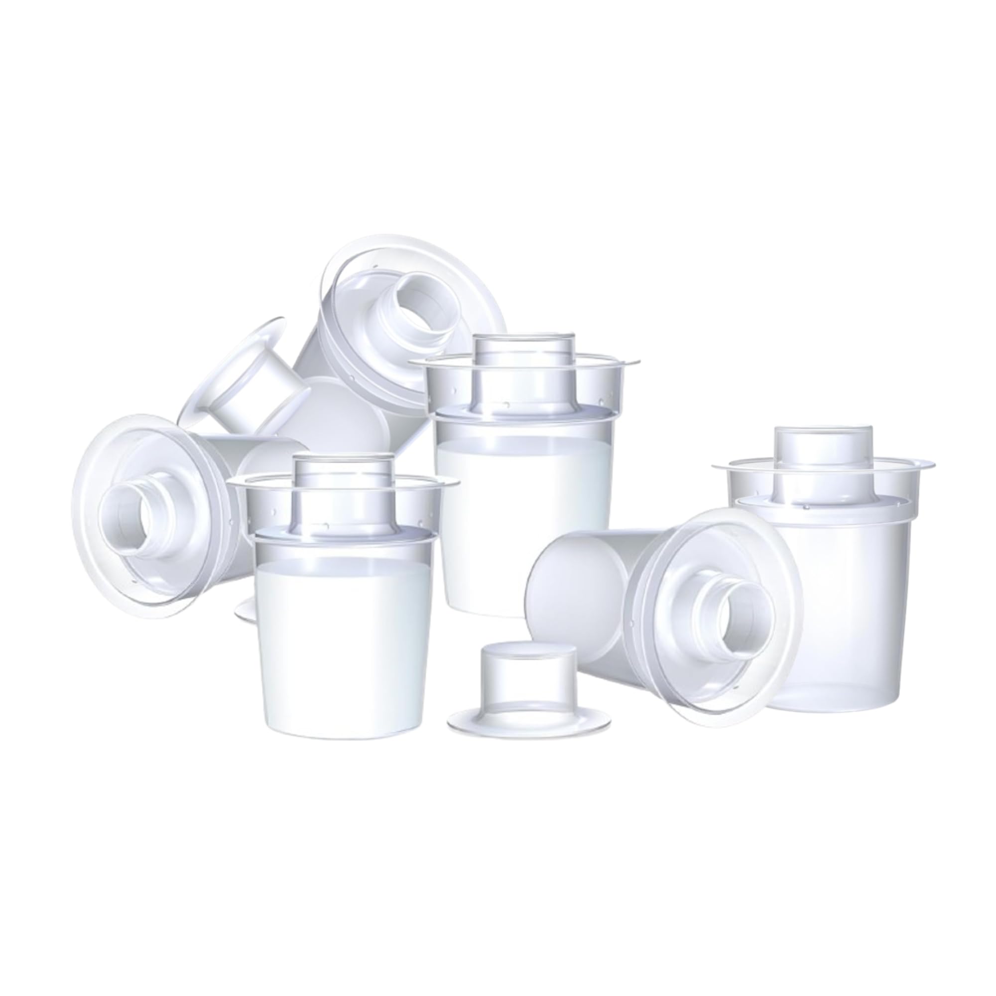 Nuby Baby Milk Powder Dispensers - Easy to Pour |Travel Ready | Compatible with Most Bottles, Including RapidCool (Pack of 6)