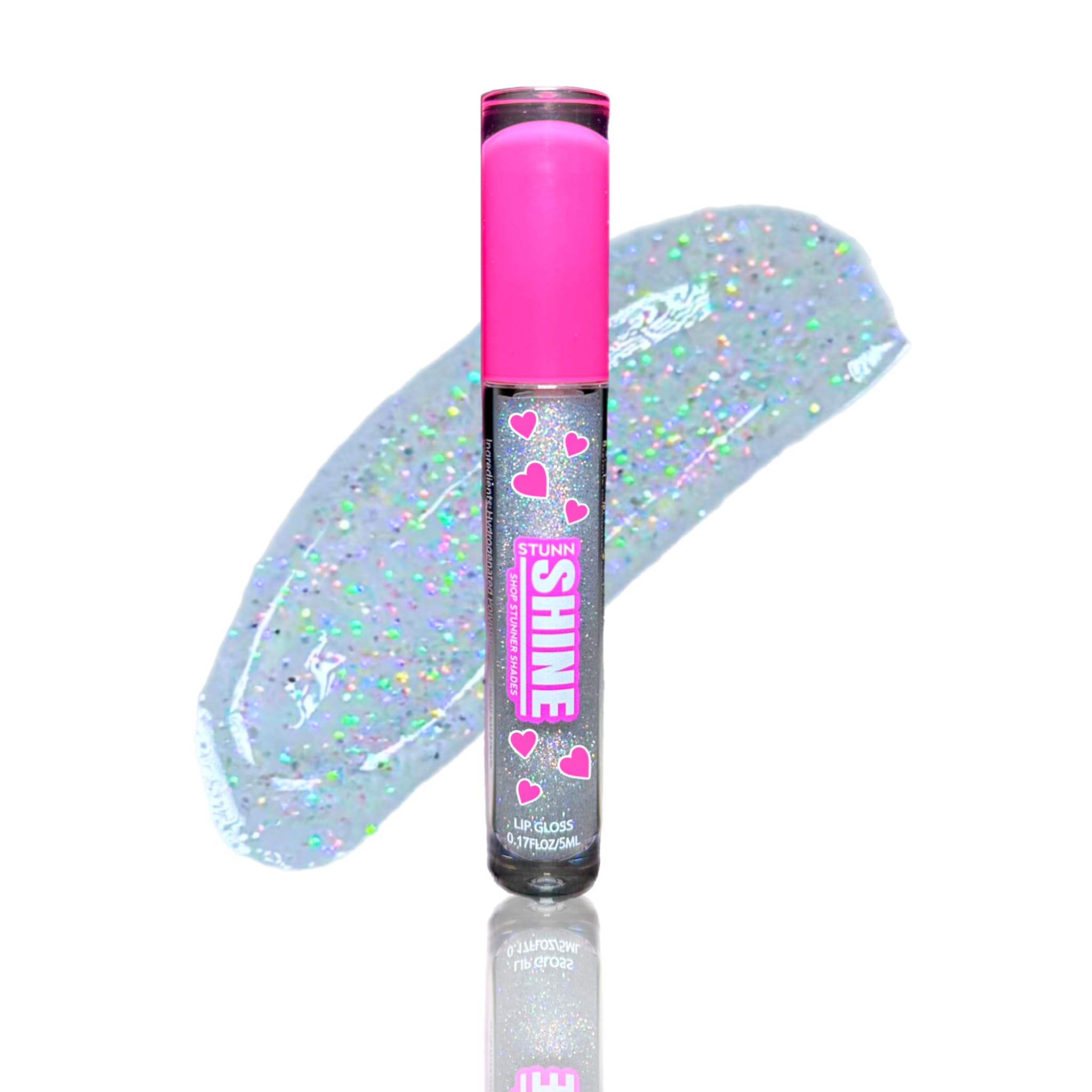 Shop Stunner Shades | Stunn Shine, Glittery Holographic Lip Gloss For A Sparkly Finish, Infused With Coconut Oil, Vegan & Cruelty-free, (Glittery Clear, 0.15 Fl Oz)