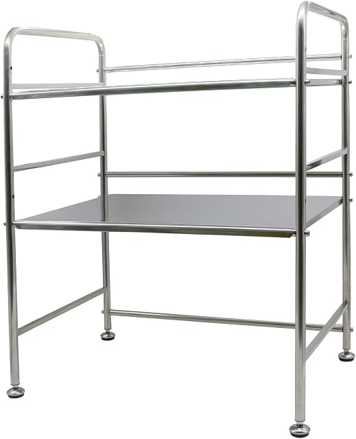 Stainless Steel Microwave Oven RackStorage Toaster Shelf for Kitchen island Free Standing Units 3 Tier