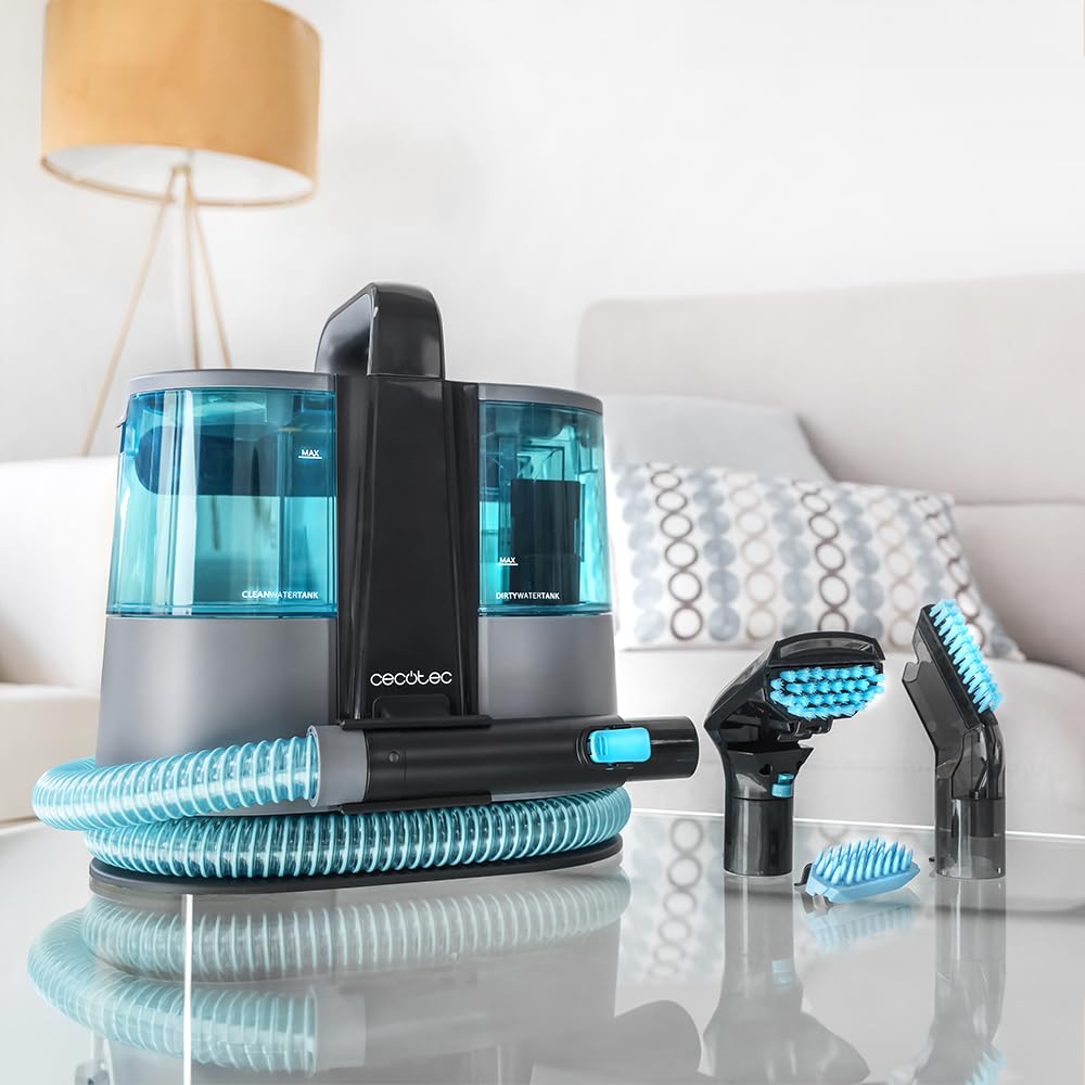 Cecotec Nettoyeur de Tapis Conga 4000 Carpet&Spot Clean. Nettoyeur Vapeur 400 W, 2 Réservoirs (Eau Propre et Eau Sale), Pulvérisation d'Eau et Aspiration 12 kPa, Rayon d'Action 5 m