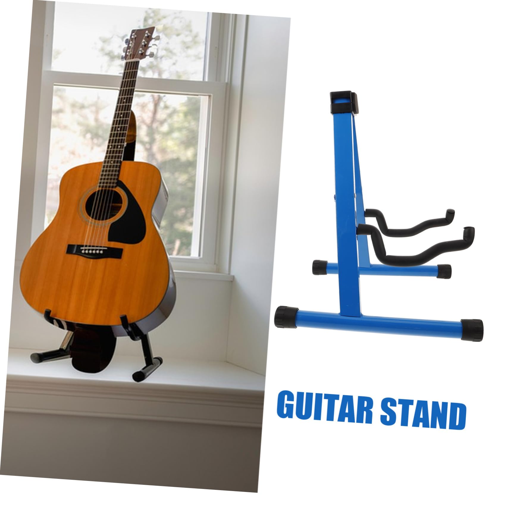 Soporte De Guitarra De Hierro a Forma y Portátil Soporte Eléctrico y Guitarra Eléctrica Para Estudio y Práctica