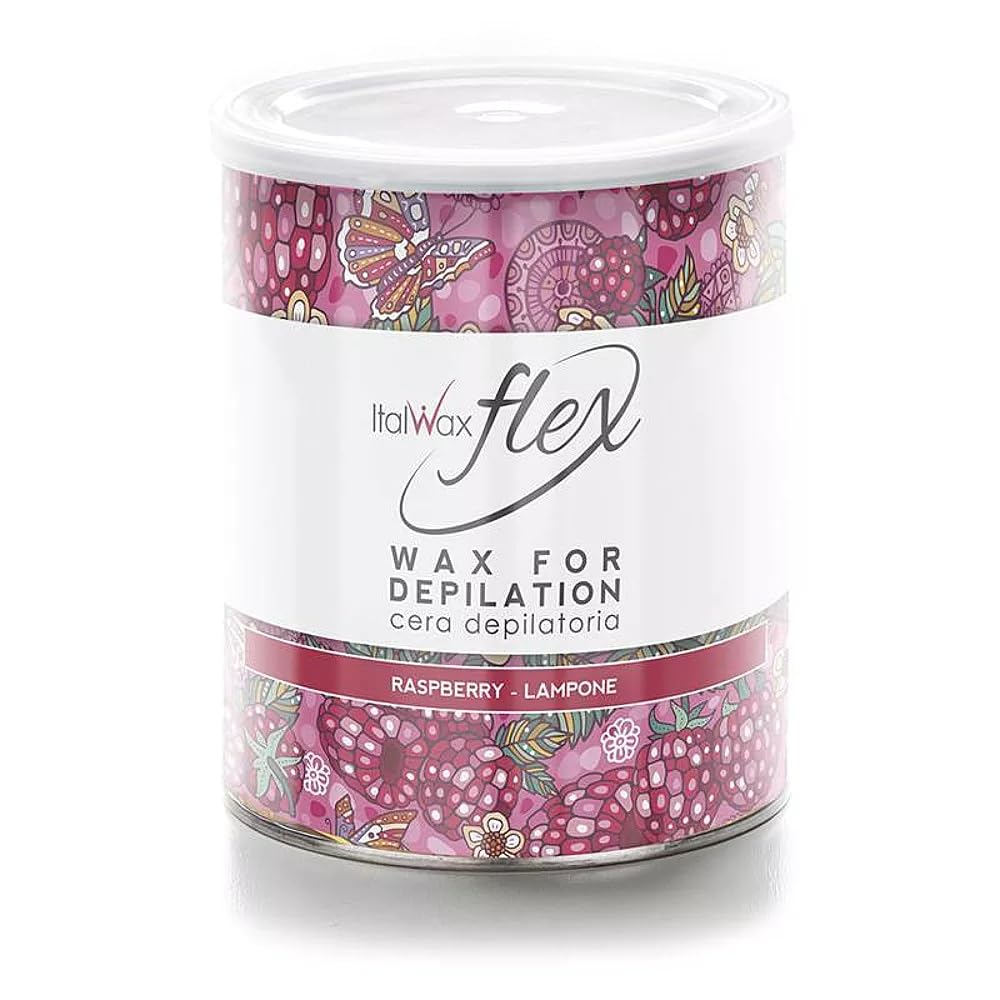 Italwax Flex Amber 800ml - Soft wax for hair removal - Unscented - Liposoluble syntetic formulation - Ideal for waxing all body area