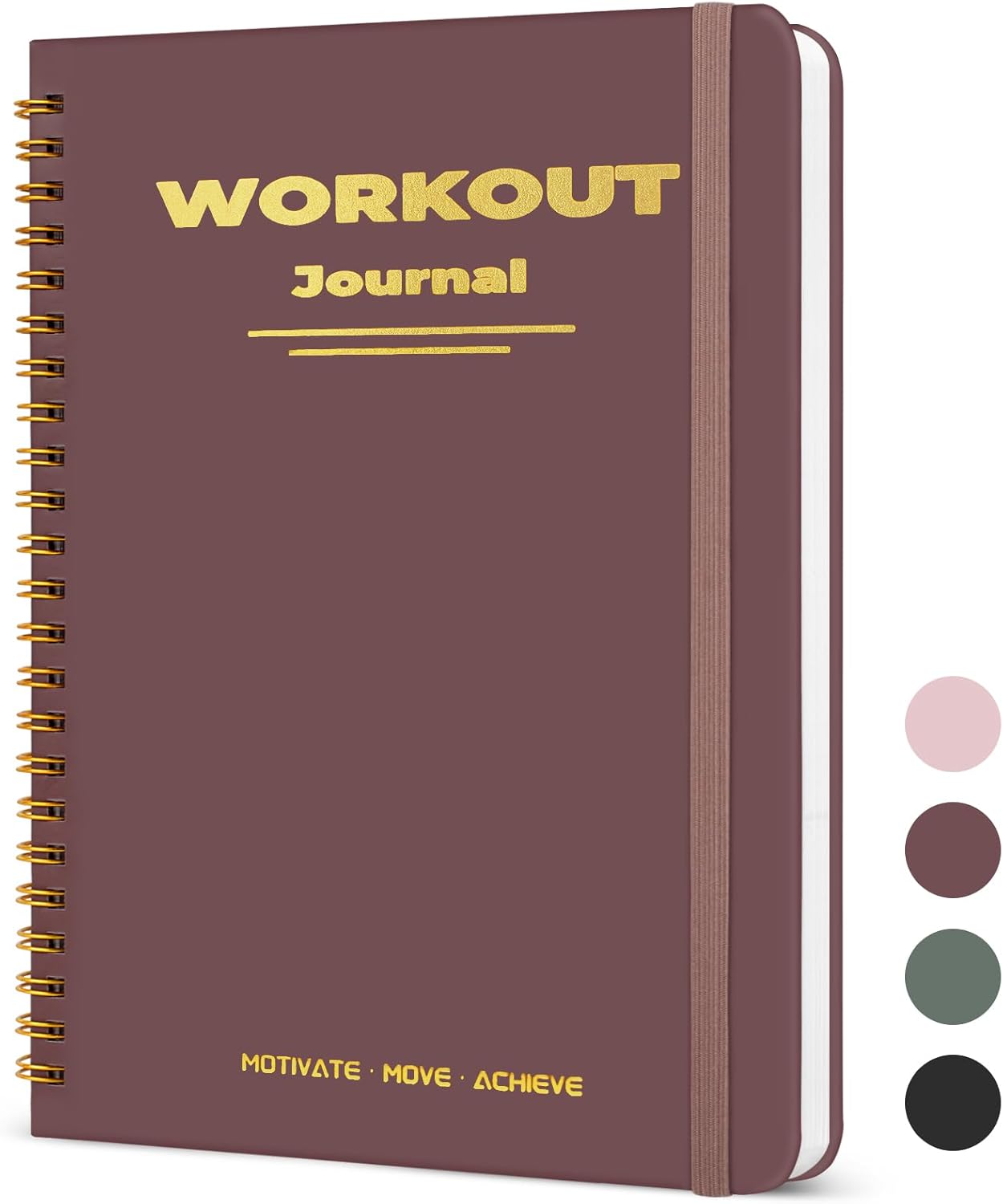 Guirnd Undated Fitness Workout Journal for Men & Women, A5(8.5″ x 6.7″) Fitness Journal Workout Planner, Workout Log Book Planner for Tracking, Motivating, and Achieving Your Fitness Goals-Vintage Red