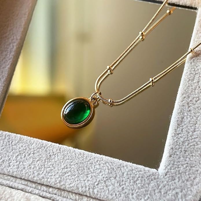 Image of Necklace Set For Women Stylish | Anti Tarnish Waterproof Stainless Steel Chain Pendant Necklaces Jewelry for Love | Gold Plated Jewellery Accessories for Woman & Girls | Birthday Gift for Wife & Girlfriend