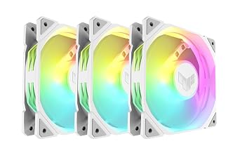 ASUS TUF Gaming TR120 ARGB Standard Blade White 3-in-1 Case Fan Pack of 3