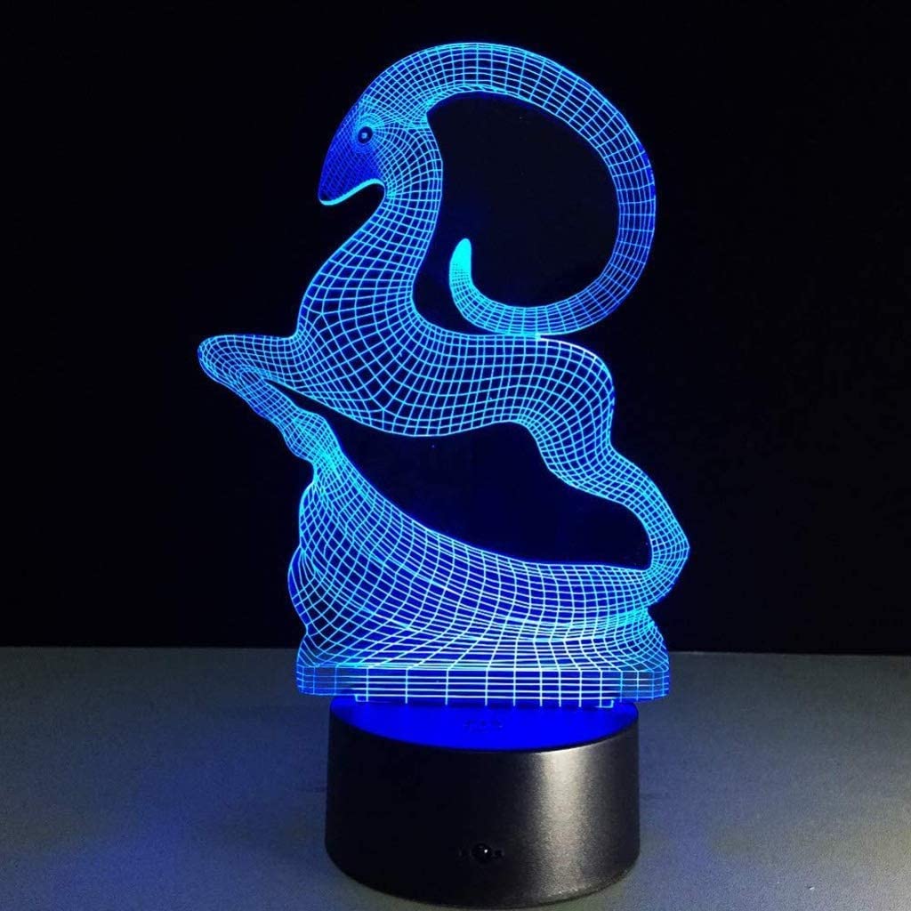 Lampe USB à LED 3D, couleur dégradée 7 couleurs, lumière de nuit de table de chevet, décoration de la maison pour enfants