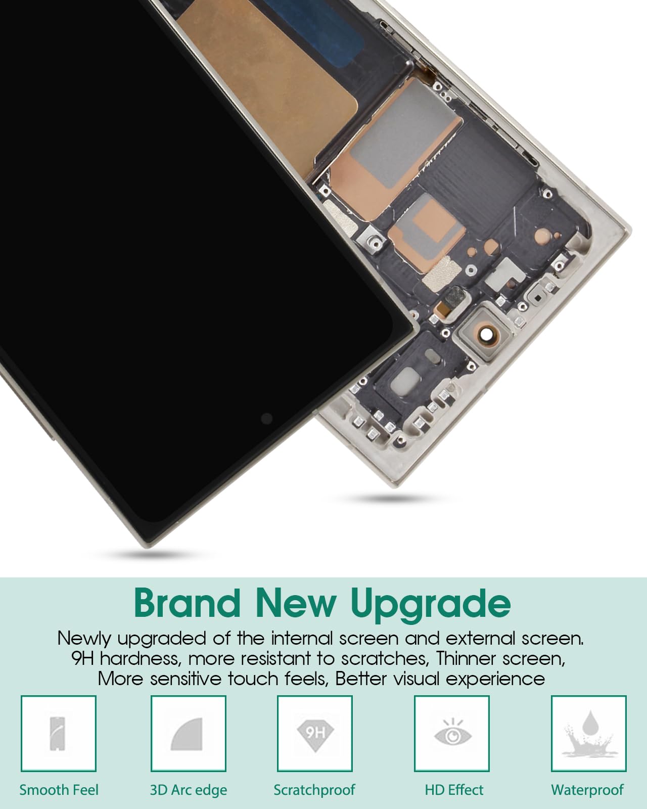 Samsung Galaxy S24 Ultra LCD Display With Frame Soft OLED Titanium