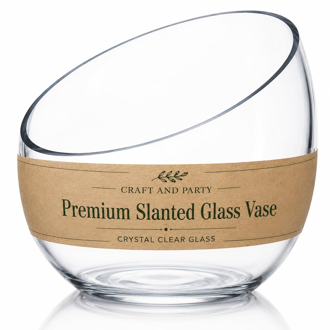Craft And Party Slant Cut Bowl Glass Terrarium