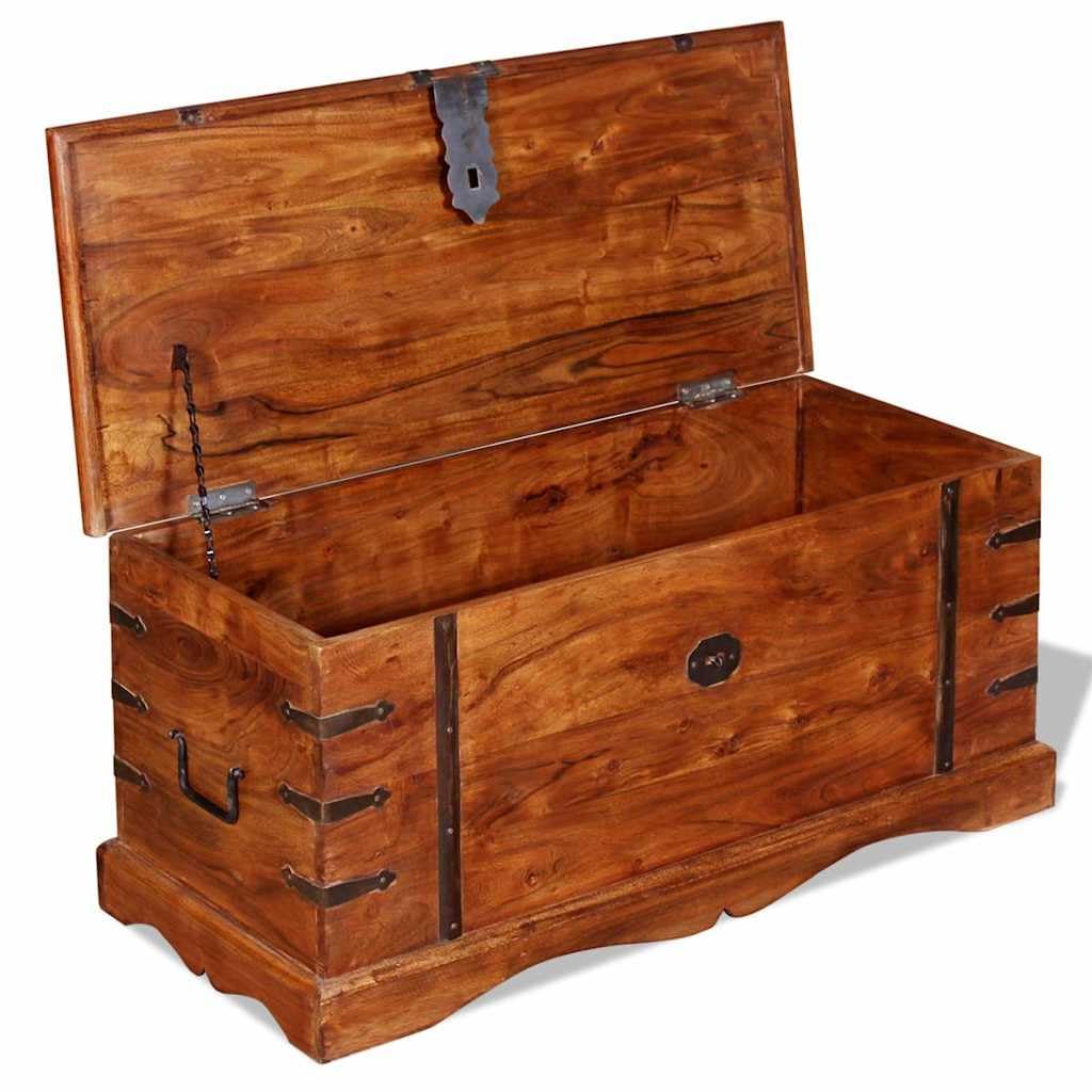 Baúl de almacenamiento de madera maciza con asas y posibilidad de candado, asiento versátil y espacio de almacenamiento para salón, dormitorio, pasillo, habitación infantil