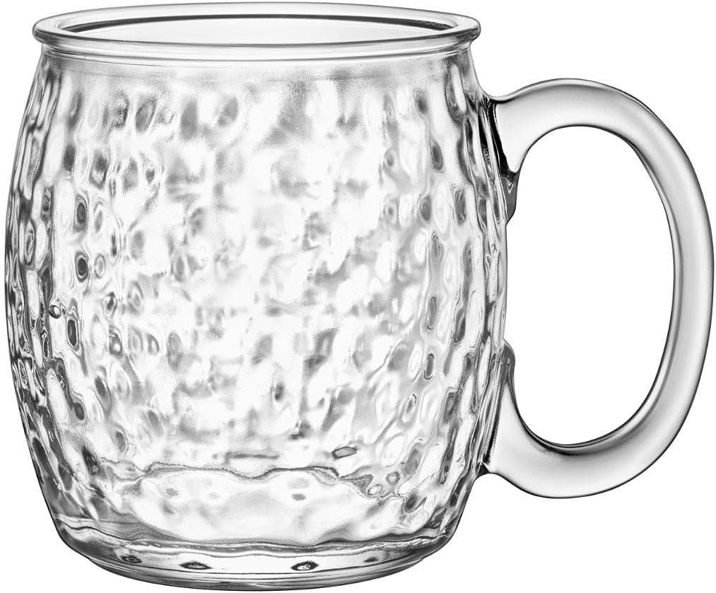 Bormioli Rocco Bartender 18.25 oz. Moscow Mule Cocktail Drinking Glasses, Set of 6, Clear