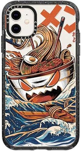 Vista 71 de CASETiFY Funda Impact para iPhone 11 - Moon Camping - Negro transparente